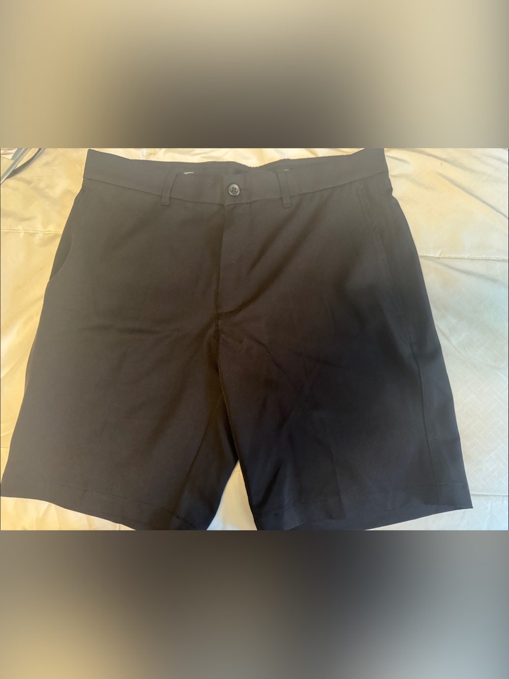 Men’s Black Tailored flat front Shorts